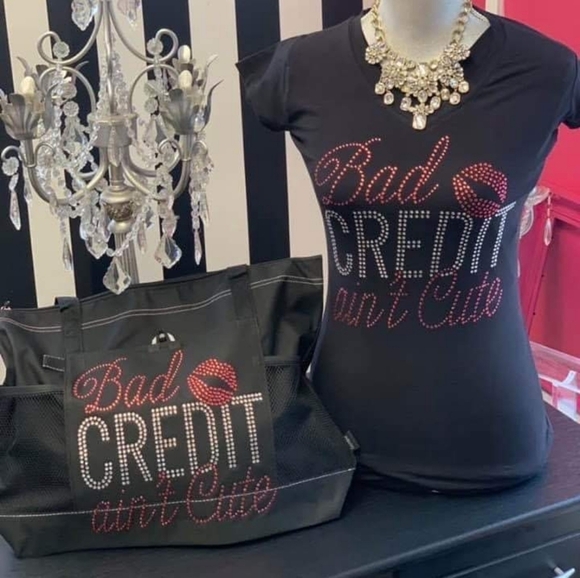 Bad Credit Ain't Cute Tee‎ and Tote Duo - Picture 1 of 1